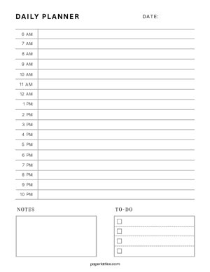 Minimalist Daily Planner