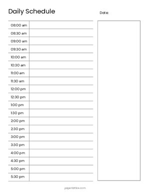 Minimalist Daily Schedule