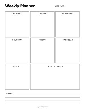 Minimalist Weekly Planner