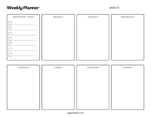 Simple Weekly Planner